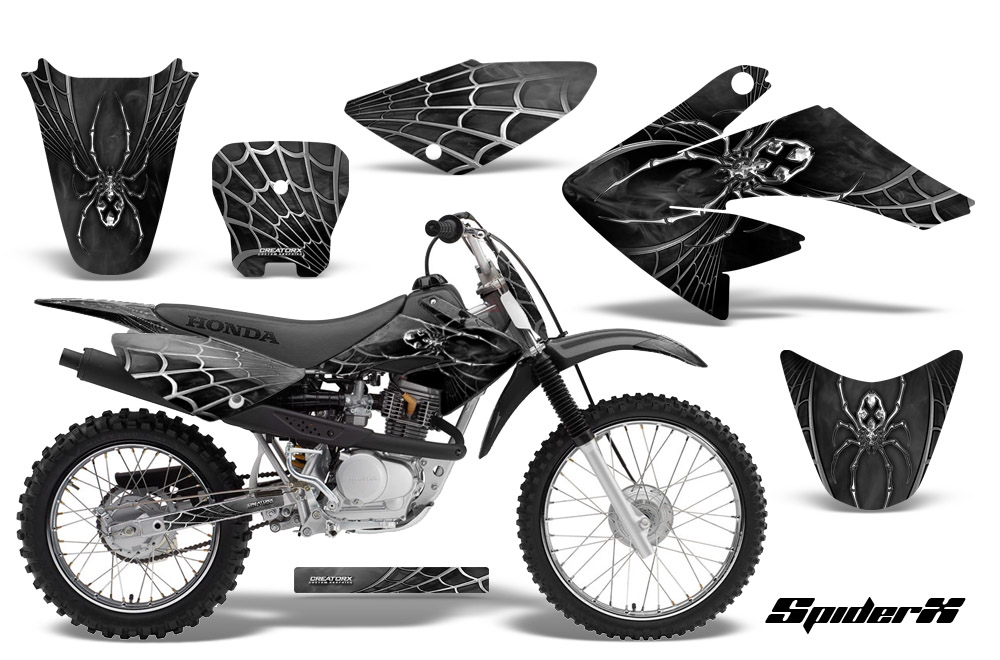 CRF 70-80-100 Graphics Kit SpiderX Silver